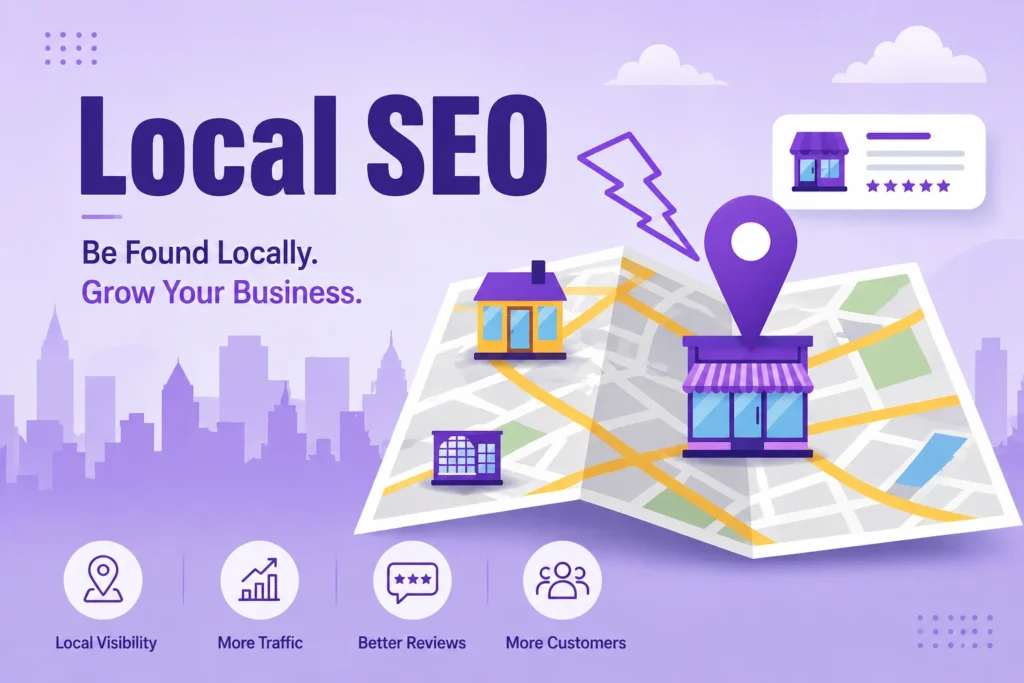 Local SEO map pin illustration